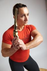 ANGELINA STANDING POSE WITH GUN